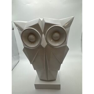 Origami Owl White Geometric Owl Bust Statue Modern Minimalist Home Decor Display